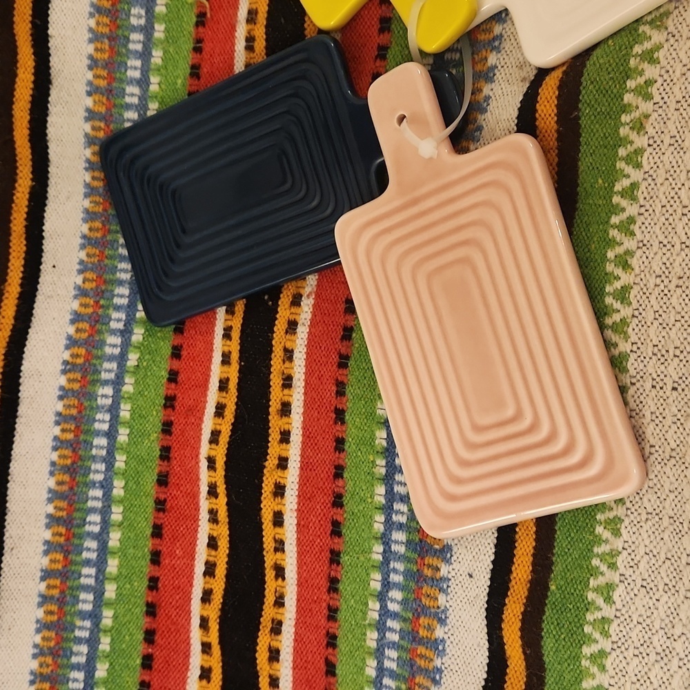 Floor 9 Ceramic Decorative Trivet Kitchen Decor Mini Cutting Boards (set of 4) - Picture 3 of 5